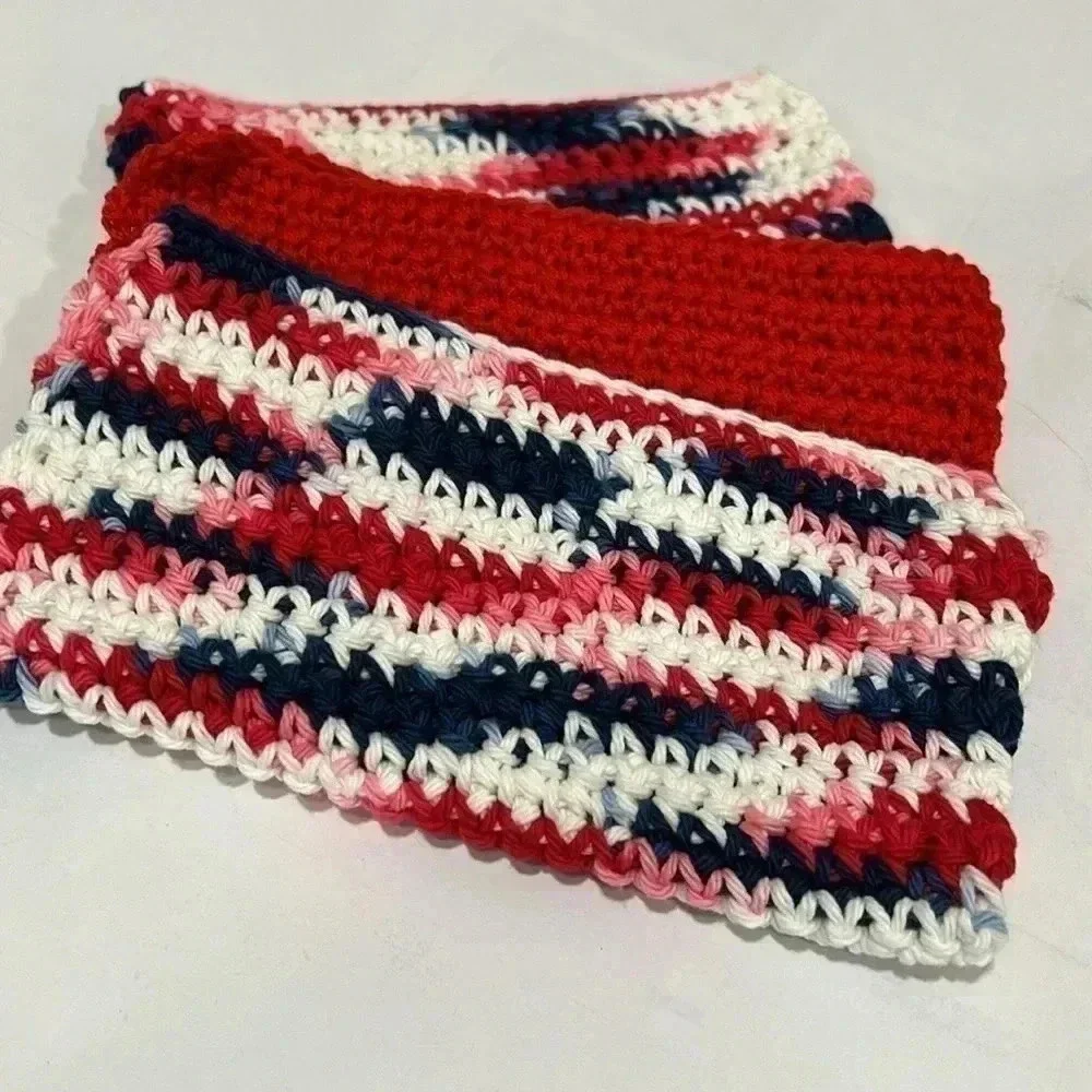 Hand Crocheted Washcloth/Dishcloth - Set of 3